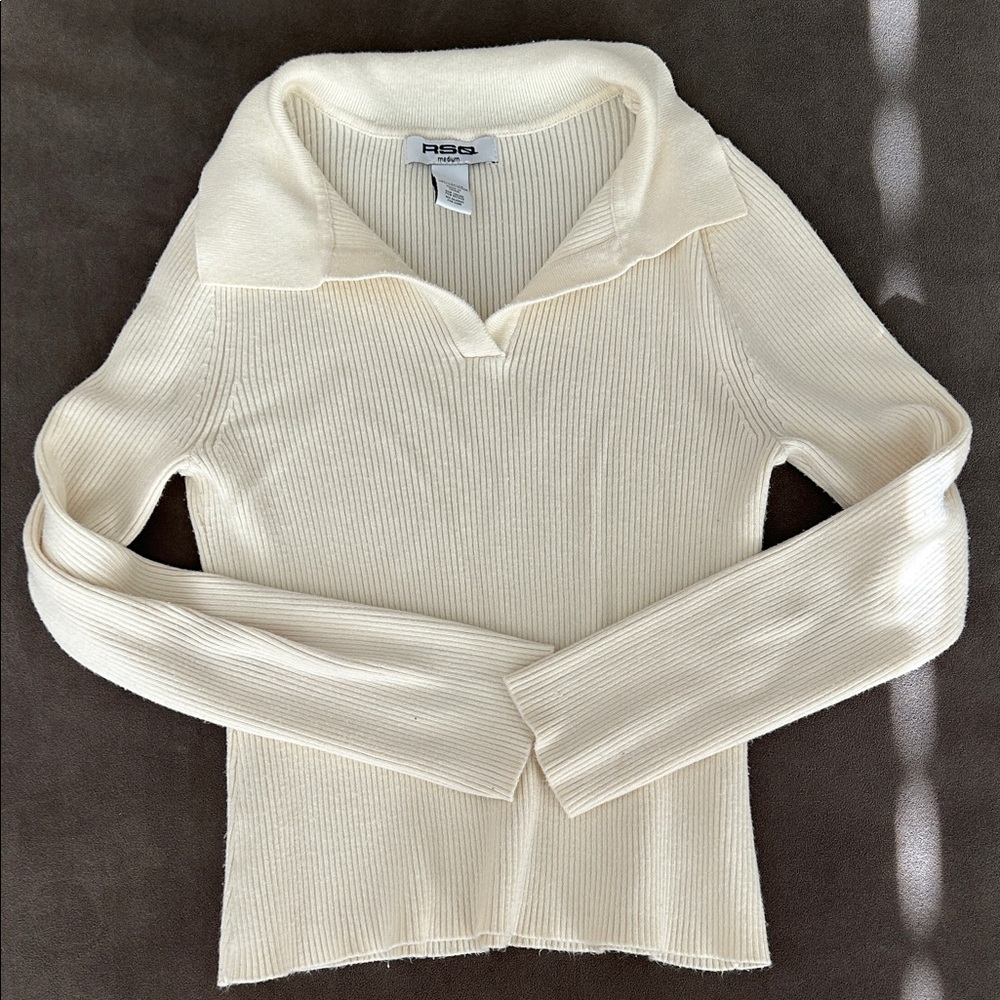 RSQ Girl’s Cream V-Neck Sweater
